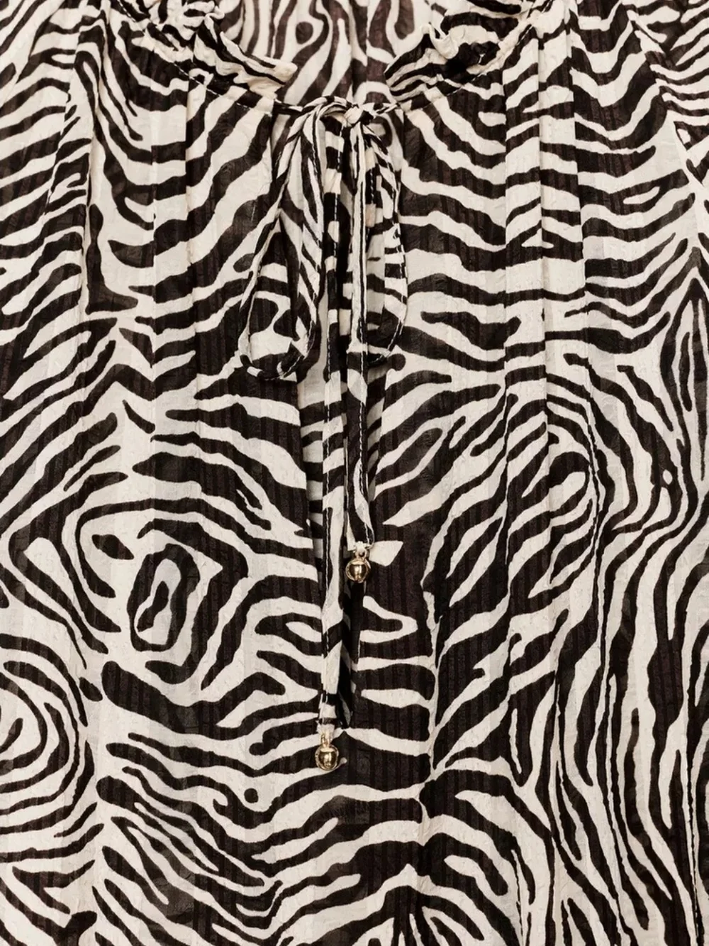 Zara Zebra-Print Maxi Dress in Cream & Black - Picture 8 of 8